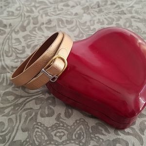 KEEP Collective rose gold/tan double keeper